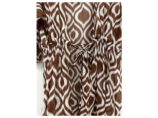 Autre Marque Saint Barth Bliss Abito da spiaggia lungo seta e cotone ikat Multicolore - vista 4
