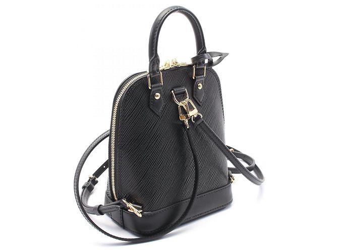 Zaino Alma in pelle nera Louis Vuitton Nero - vista 5