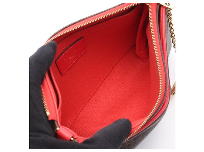 Borsa a mano Pallas Clutch Monogram Louis Vuitton Marrone - vista 3