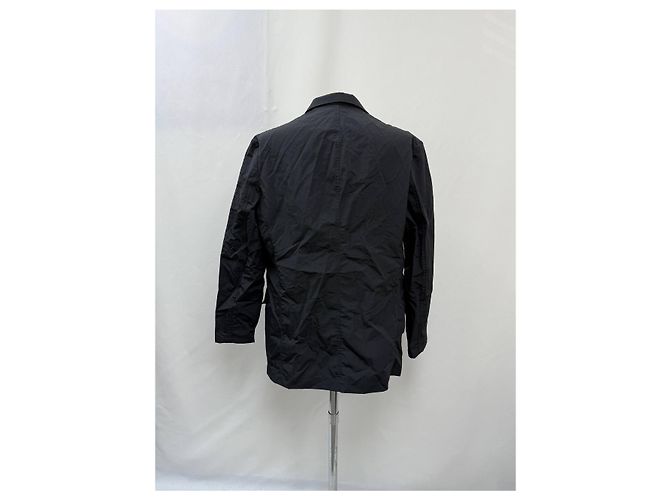 Y3 Blazer Y-3 a Un Bottone Stropicciato in Cotone Nero - vista 7