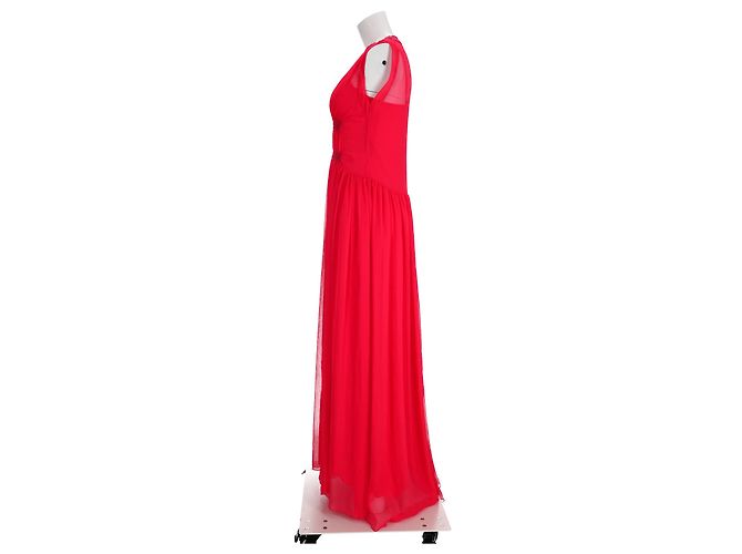Autre Marque Vestido maxi de poliéster rojo con borde de ganchillo de Philosophy por Lorenzo Serafini Roja - vista 10