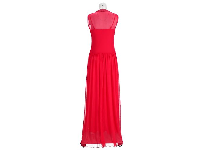 Autre Marque Vestido maxi de poliéster rojo con borde de ganchillo de Philosophy por Lorenzo Serafini Roja - vista 11