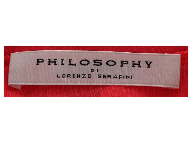 Autre Marque Vestido maxi de poliéster rojo con borde de ganchillo de Philosophy por Lorenzo Serafini Roja - vista 13
