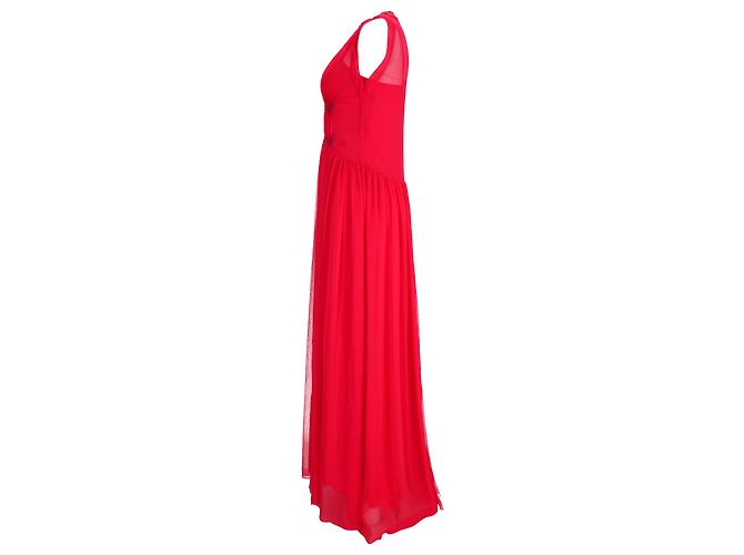 Autre Marque Vestido maxi de poliéster rojo con borde de ganchillo de Philosophy por Lorenzo Serafini Roja - vista 2