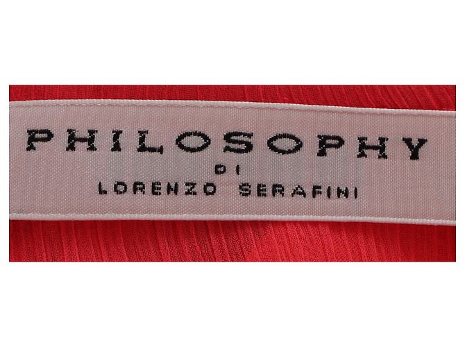 Autre Marque Vestido maxi de poliéster rojo con borde de ganchillo de Philosophy por Lorenzo Serafini Roja - vista 5