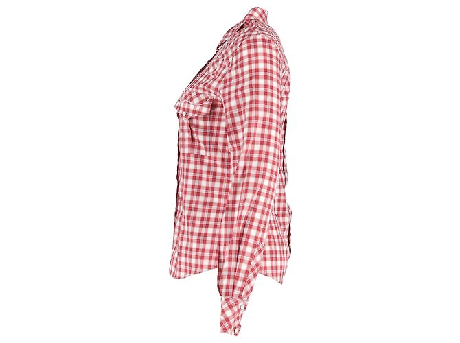 Camicia a quadri Dolce & Gabbana in cotone rosso - vista 2