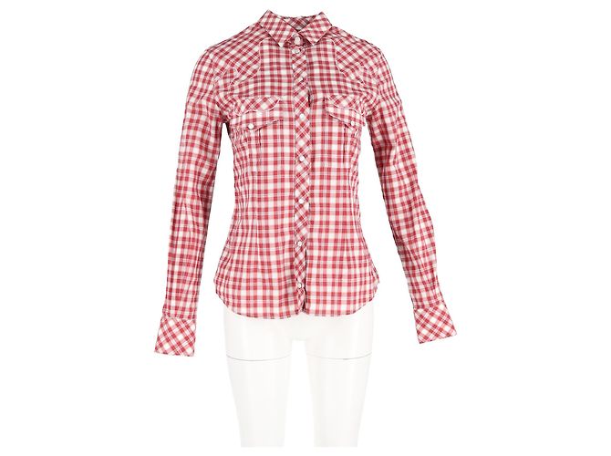 Camicia a quadri Dolce & Gabbana in cotone rosso - vista 4