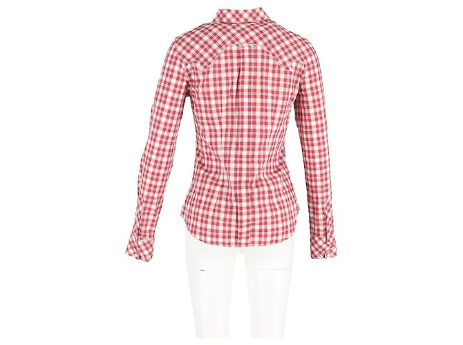 Camicia a quadri Dolce & Gabbana in cotone rosso - vista 6