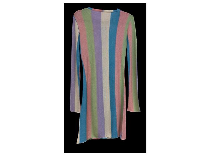 Autre Marque Vestido slip de punto rayado Eydis MC2 Saint Barth Multicolor - vista 3