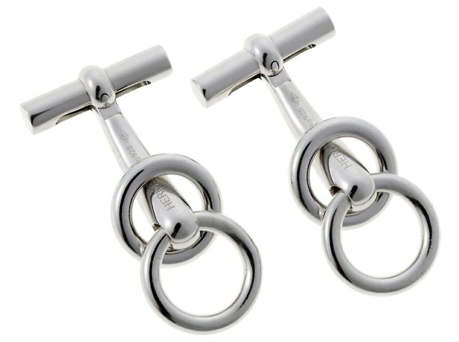 Hermès Hermes Chaine d'Ancre Cufflinks Silvery - view 2