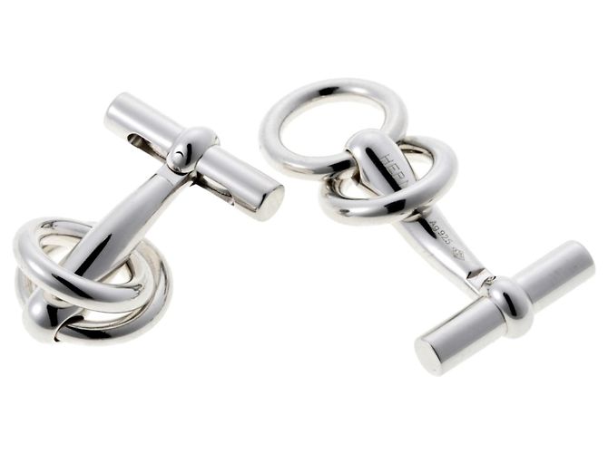 Hermès Hermes Chaine d'Ancre Cufflinks Silvery - view 4