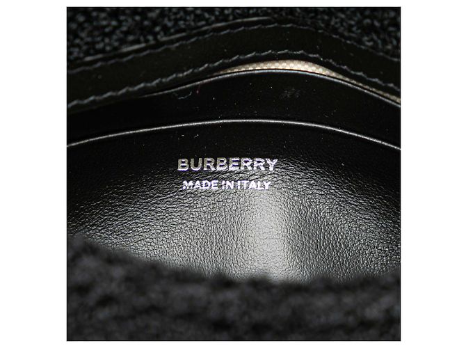 Burberry Nero Mini Terry Cloth Lola Love Crossbody - vista 5