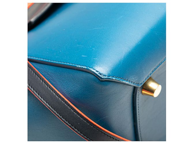 Belt Bag Céline Celine Blue Mini Tricolor Glattes Kalbsleder Gürteltasche Blau - Ansicht 10