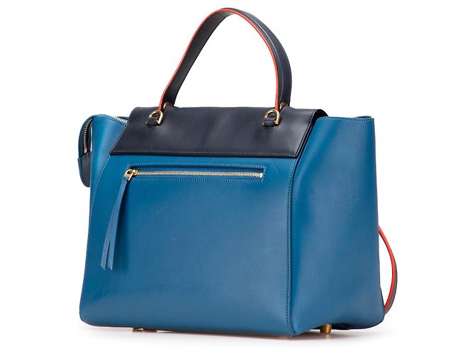 Belt Bag Céline Celine Blue Mini Tricolor Glattes Kalbsleder Gürteltasche Blau - Ansicht 2