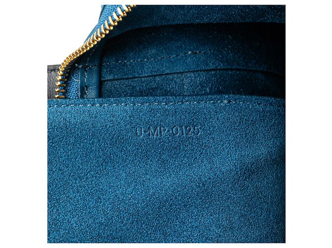 Belt Bag Céline Celine Blue Mini Tricolor Glattes Kalbsleder Gürteltasche Blau - Ansicht 6