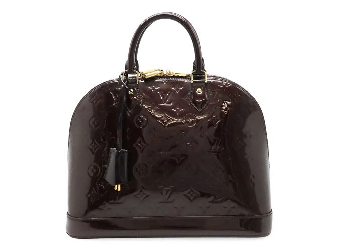 Borsa Alma MM in Monogram Vernis Louis Vuitton Bordò - vista 2