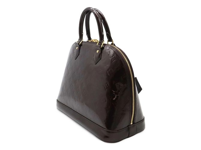 Borsa Alma MM in Monogram Vernis Louis Vuitton Bordò - vista 3