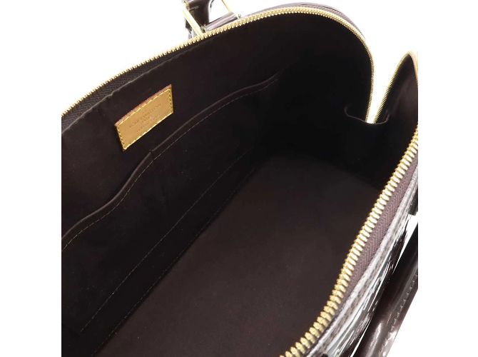 Borsa Alma MM in Monogram Vernis Louis Vuitton Bordò - vista 7