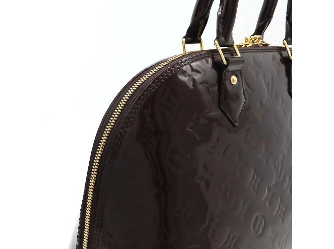 Borsa Alma MM in Monogram Vernis Louis Vuitton Bordò - vista 8