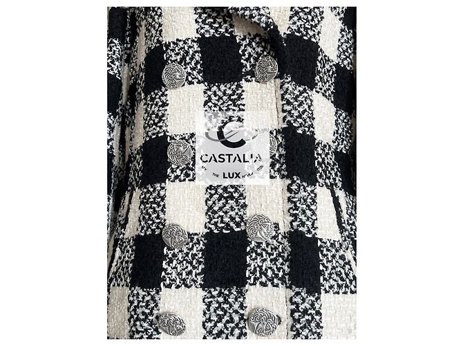 Chanel Monochrome Tweed-Jacke 36 FR 11K$ Paris / Rom Schwarz - Ansicht 11