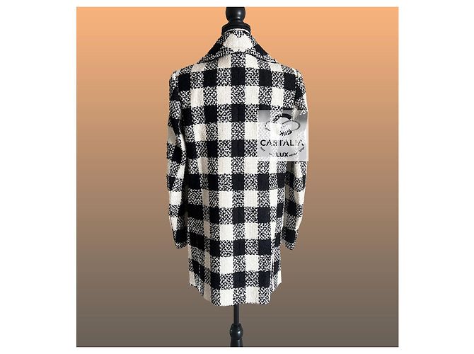 Chanel Monochrome Tweed-Jacke 36 FR 11K$ Paris / Rom Schwarz - Ansicht 12