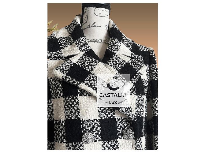 Chanel Monochrome Tweed-Jacke 36 FR 11K$ Paris / Rom Schwarz - Ansicht 13