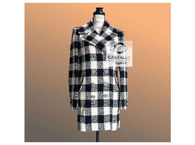 Chanel Monochrome Tweed-Jacke 36 FR 11K$ Paris / Rom Schwarz - Ansicht 5