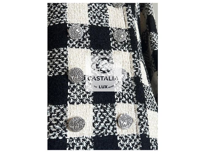 Chanel Monochrome Tweed-Jacke 36 FR 11K$ Paris / Rom Schwarz - Ansicht 7