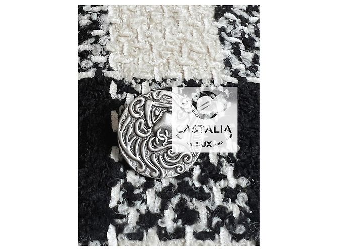 Chanel Monochrome Tweed-Jacke 36 FR 11K$ Paris / Rom Schwarz - Ansicht 8