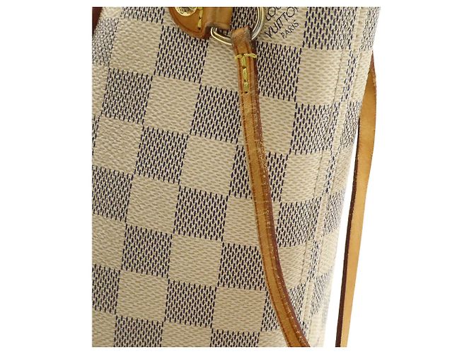 Borsa tote Neverfull PM Damier Azur di Louis Vuitton Crudo - vista 10
