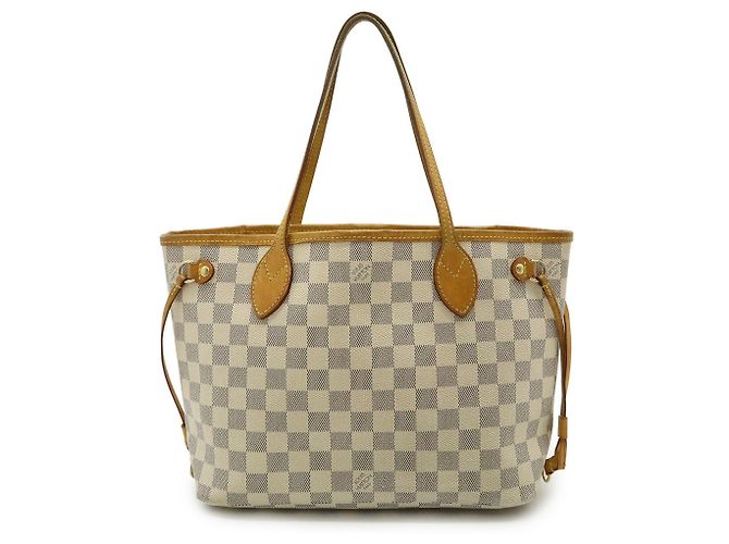 Borsa tote Neverfull PM Damier Azur di Louis Vuitton Crudo - vista 2