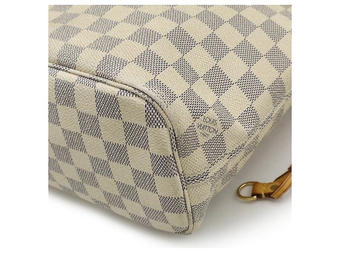 Borsa tote Neverfull PM Damier Azur di Louis Vuitton Crudo - vista 4