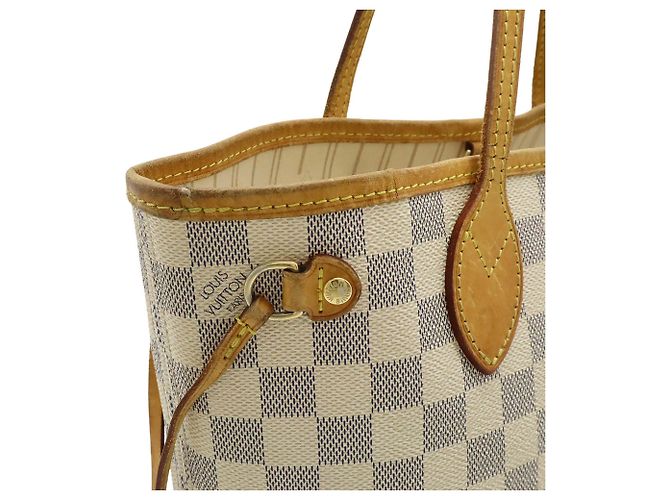 Borsa tote Neverfull PM Damier Azur di Louis Vuitton Crudo - vista 6