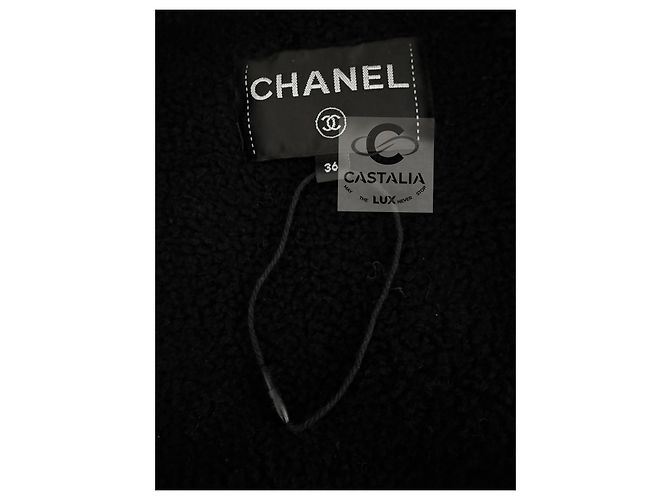 Chanel Chaqueta de tweed negro Geometry Eterna París / Egipto 36 FR - vista 16