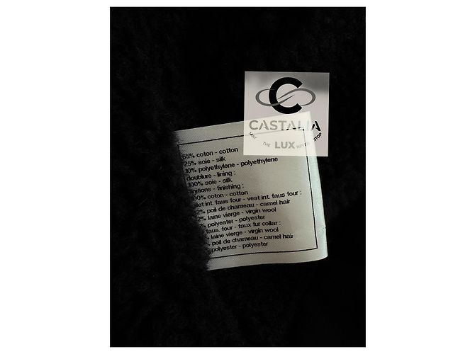 Chanel Chaqueta de tweed negro Geometry Eterna París / Egipto 36 FR - vista 18