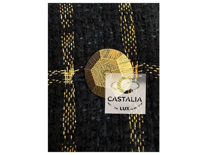 Chanel Chaqueta de tweed negro Geometry Eterna París / Egipto 36 FR - vista 5