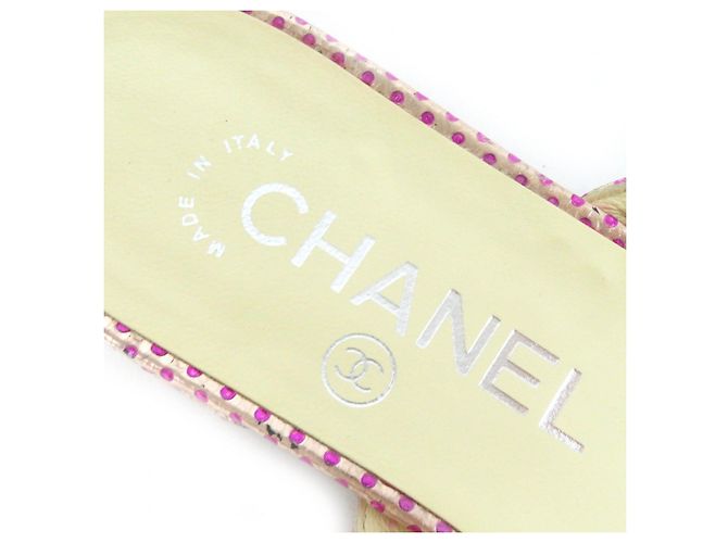 Sandali piatti COCO Chain Chanel Rosa 35.5 - vista 10