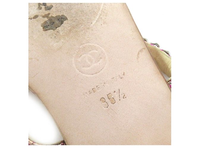 Sandali piatti COCO Chain Chanel Rosa 35.5 - vista 11
