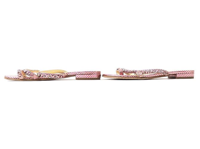 Sandali piatti COCO Chain Chanel Rosa 35.5 - vista 3