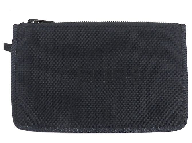 Céline Borsa Tote Verticale Hippo in Nylon da Trekking Celine Nero - vista 10