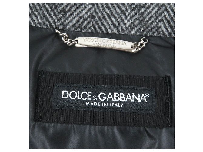 Chaleco de lana y nylon de Dolce & Gabbana Castaño Gris - vista 7