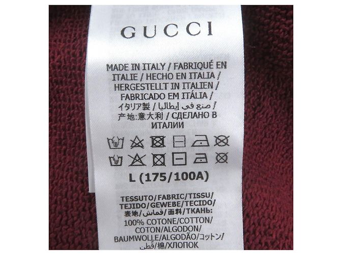 GUCCI Logo-Druck Sweatshirt mit Rundhalsausschnitt L Rot Bordeaux - Ansicht 6