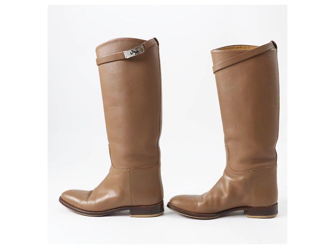 Hermès Hermes Kelly Metal Jumping Boots Brown - view 3