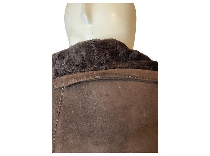 Abrigo de ante Christian Dior Marrón oscuro - vista 5