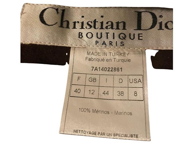 Abrigo de ante Christian Dior Marrón oscuro - vista 6