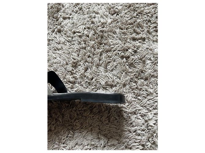 Sandali Hermès in agnello argento e grigio scuro Grigio antracite - vista 7