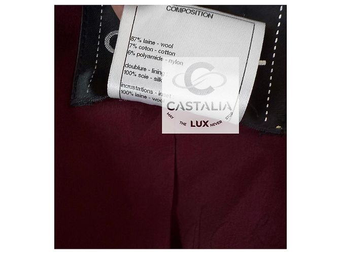 Chaqueta de tweed burdeos Chanel Coco Brasserie 42 FR - vista 15
