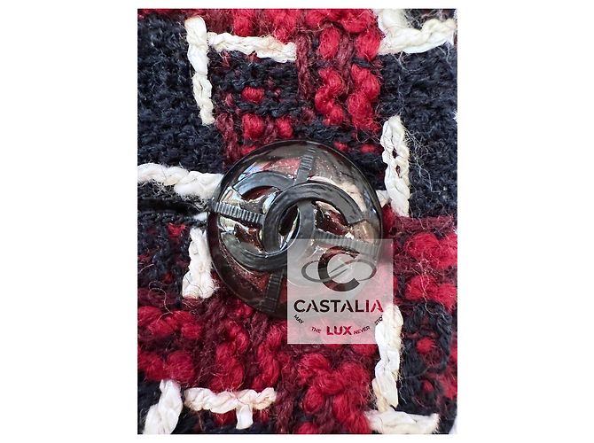 Chaqueta de tweed burdeos Chanel Coco Brasserie 42 FR - vista 9