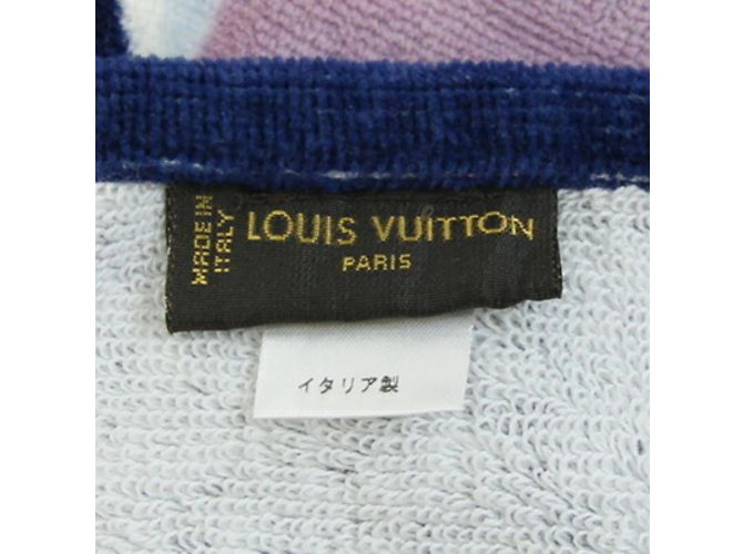 Serviette de plage Louis Vuitton bleu marine et rouge - vue 5