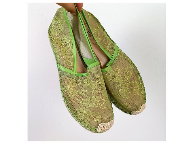 Valentino Garavani Valentino Spitzen-Espadrilles Grün - Ansicht 7